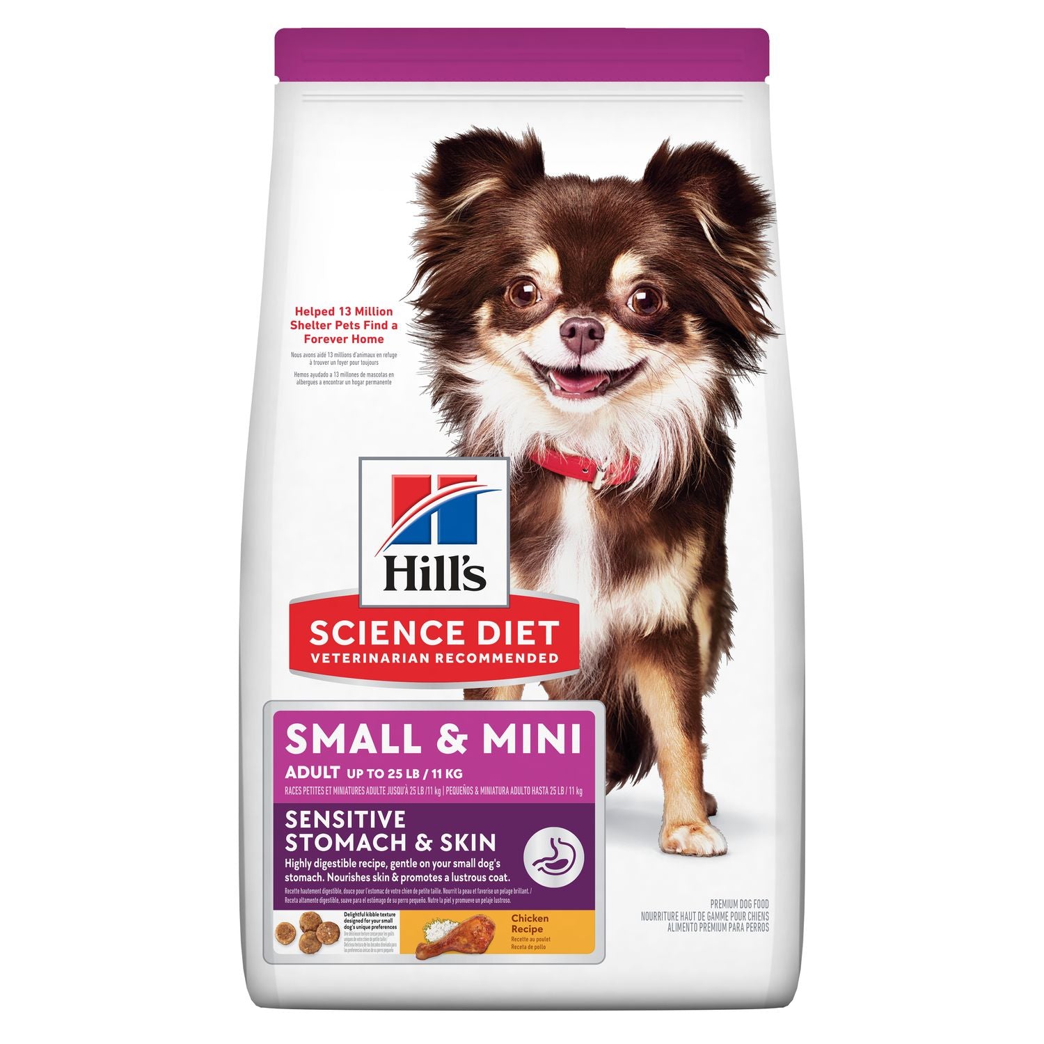 Hills Sensitive Stomach & Skin Small & Mini Adult Dog Dry Food - Chicken