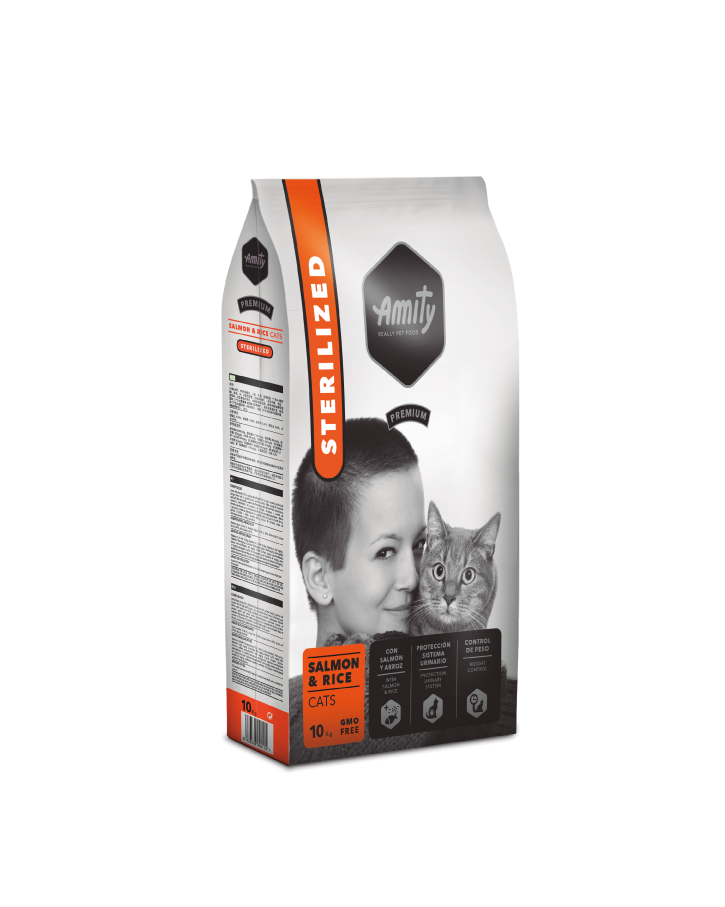 Amity Premium Adult Cat Sterilized Dry Food - Salmon & Rice