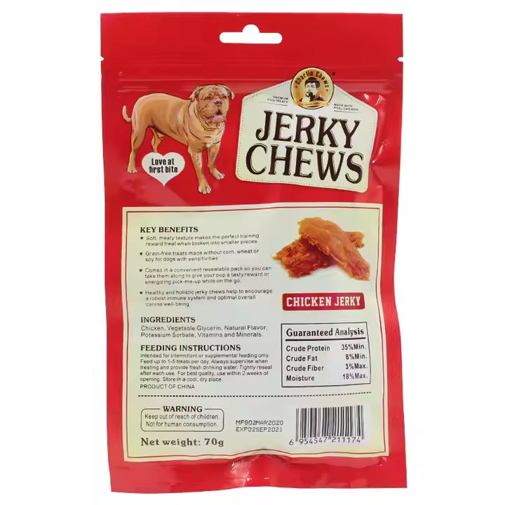 Dog Jerky Treats - Chicken - back