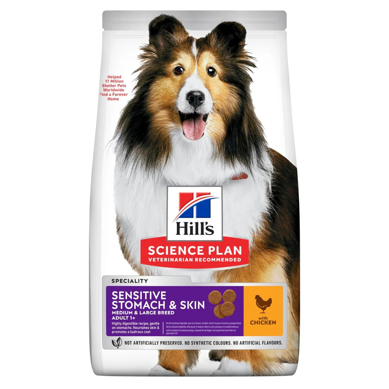 Hills Sensitive Stomach & Skin Medium Breed Adult Dog Dry Food - Chicken